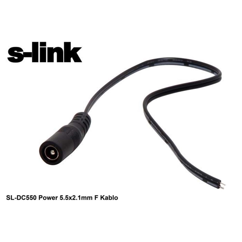 S-link SL-DC550 Power 5.5x2.1mm F Kablo