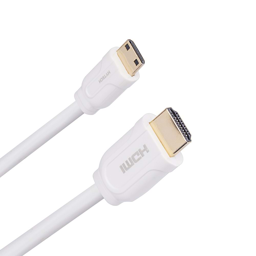 Hytech HY-W235 Mini HDMI to Mini HDMI 2m Altın Uçlu v1.4 3D Kablo
