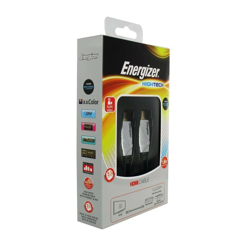 Energizer LCAEHHAA15 HDMI 1.5m 8K 60Hz 4K 120Hz Ultra 7680P/1080P PVC Kablo
