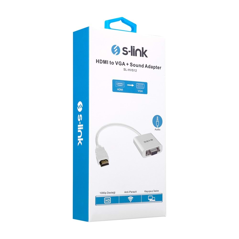 S-link SL-HVS12 HDMI to VGA + Audio Çevirici