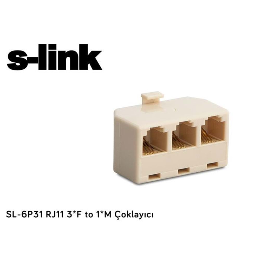 S-link SL-6P31 RJ11 3*F to 1*M Çoklayıcı