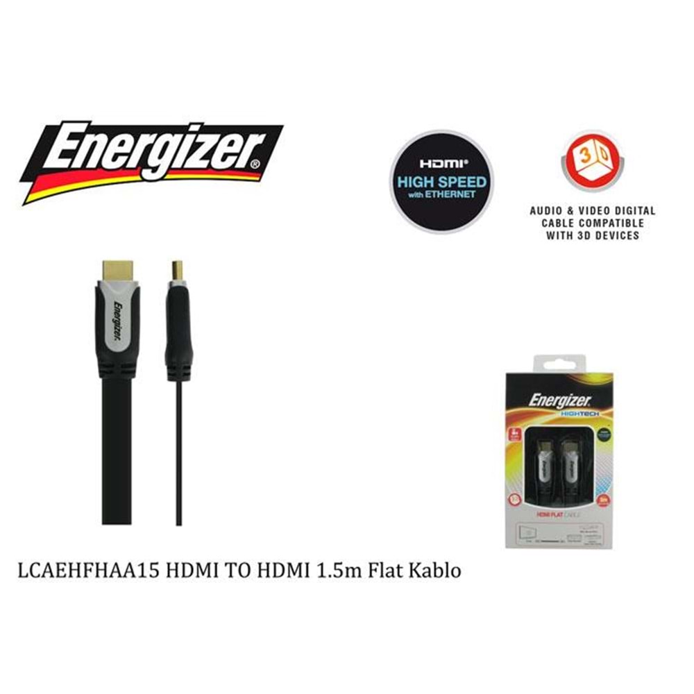 Energizer LCAEHFHAA15 HDMI 1.5m 8K 60Hz 4K 120Hz Ultra 7680P/1080P PVC Kablo