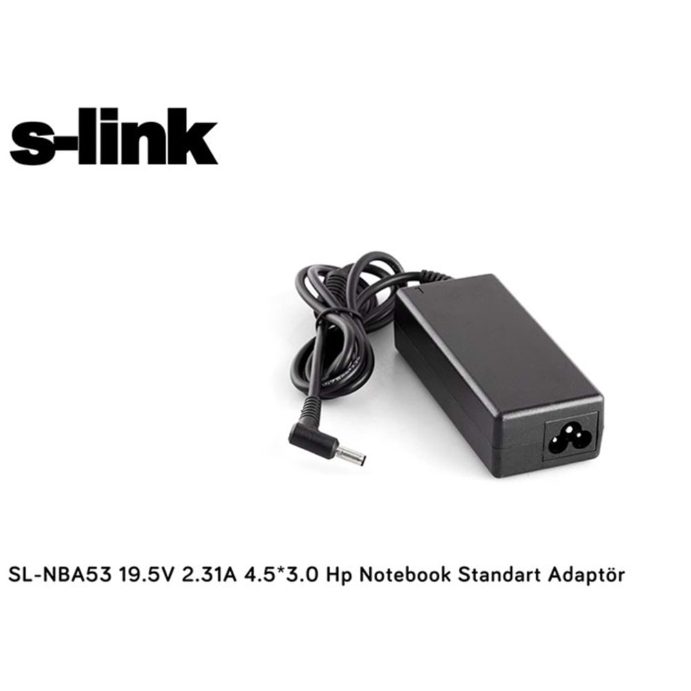 S-link SL-NBA53 19.5V 2.31A 4.5*3.0 Hp Notebook Standart Adaptör