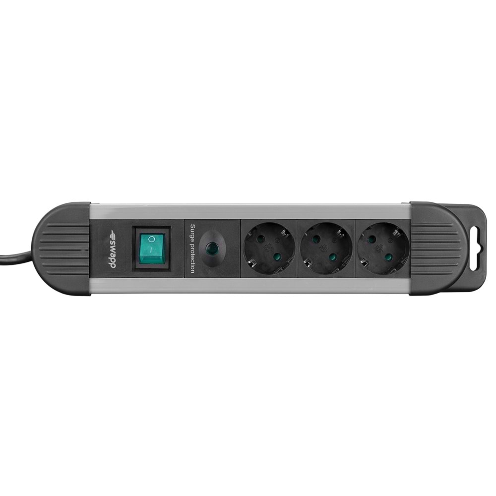 S-link SPGKS03 1.5M 3'lü 900 Joule Akım Korumalı Gri Grup Priz