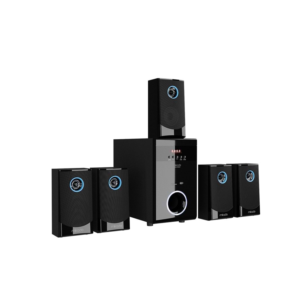 Mikado MD-813BT 5+1 Usb+SD+FM Destekli Multimedia Bluetooth Speaker (Outlet)