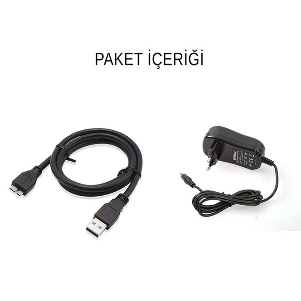 Everest HD3-530 2.5/3.5 USB3.0 6Gbps/UASP 4TB/6TB/8TB Docking Harddisk Kutusu