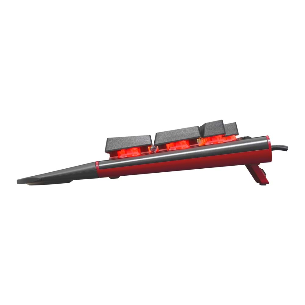 Rampage HYDRA R6 PLUS Küçük Enter TÜRKÇE Full RGB Usb + Audio Portlu Aluminyum Kaplama Mavi Switch Gaming Mekanik Klavye (Kutu Hasarlı OUTLET)