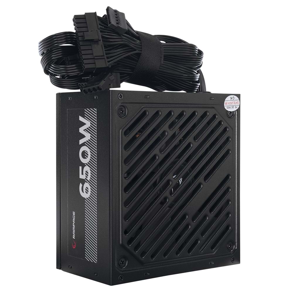 Rampage RMP-650-80PB 650W 14cm Siyah Fan 80 Plus Bronze Aktif PFC Power Supply