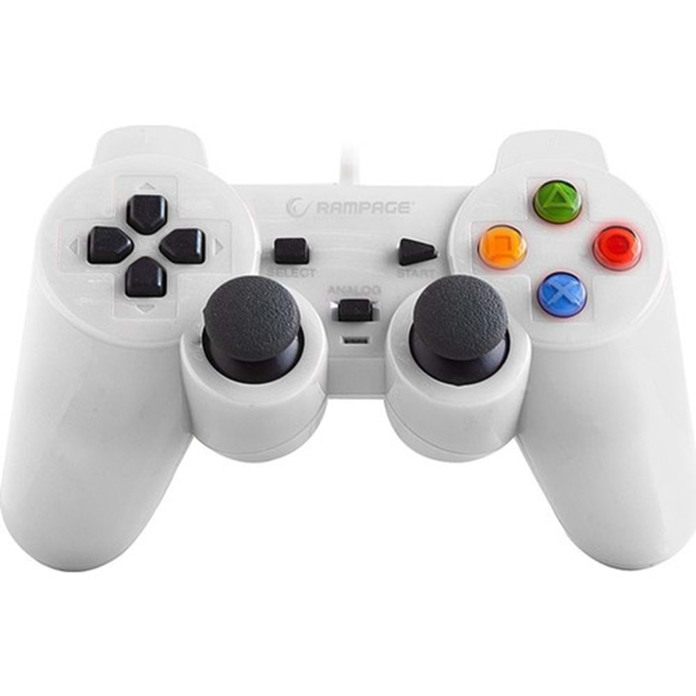 Snopy Rampage SG-R602 PS3/PC Beyaz USB 1.8m Joypad