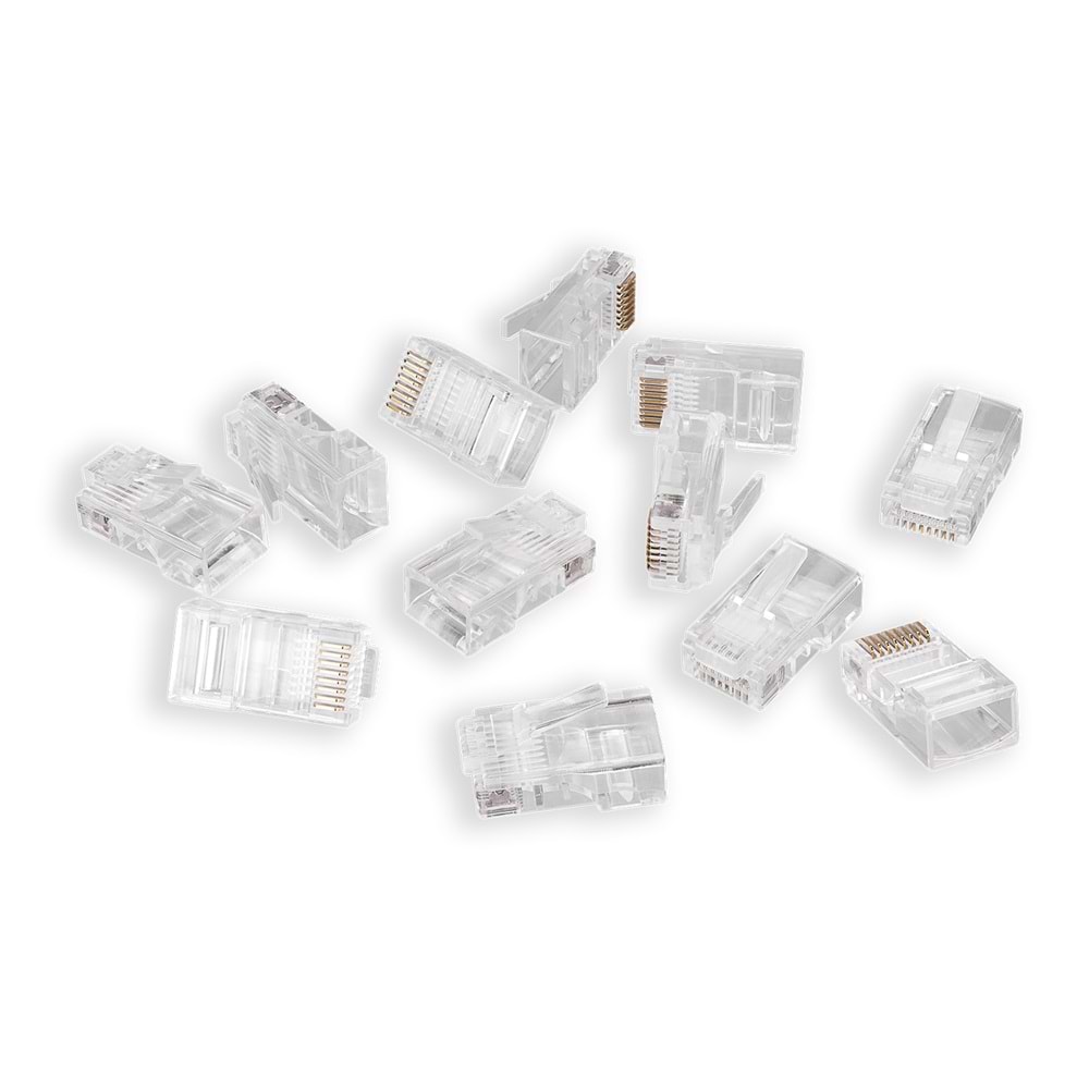 S-link SL-COB20P EZ RJ45 Cat6 Yeni Nesil Delikli Jack Konnektör 100 Adet