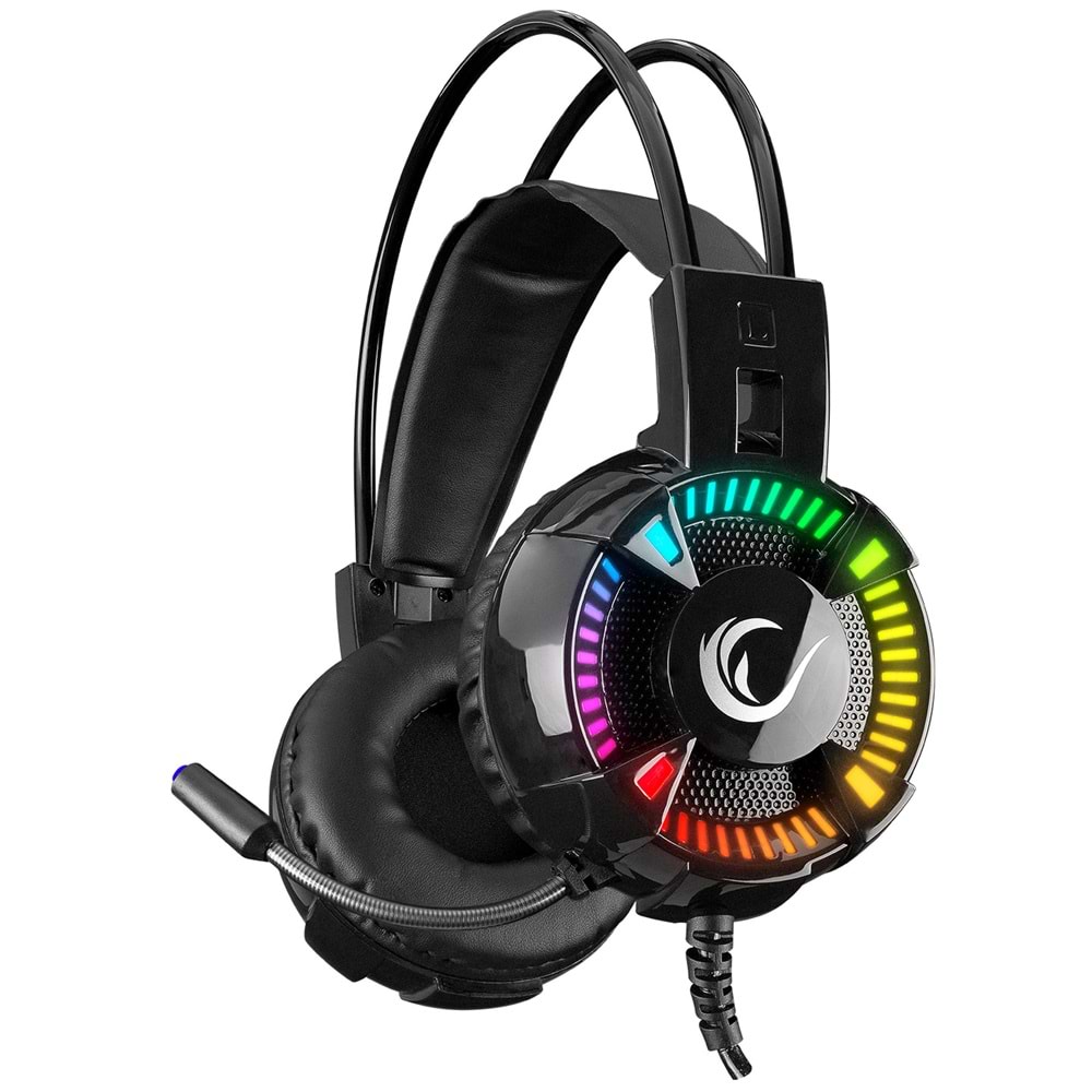 Rampage STYLES Siyah USB 7.1 RGB Mikrofonlu Gaming Oyuncu Kulaklığı