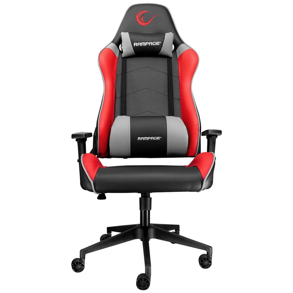 Rampage KL-R77 3D Kol,Tam Dökme Süngerli Siyah/Kırmızı Oyuncu Koltuğu (OUTLET)