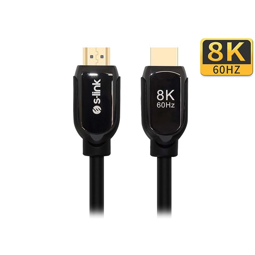 S-link SL-H8K01 1.5 Metre HDMI 2.1 8K Ultra HDR Metal Kılıflı Kablo
