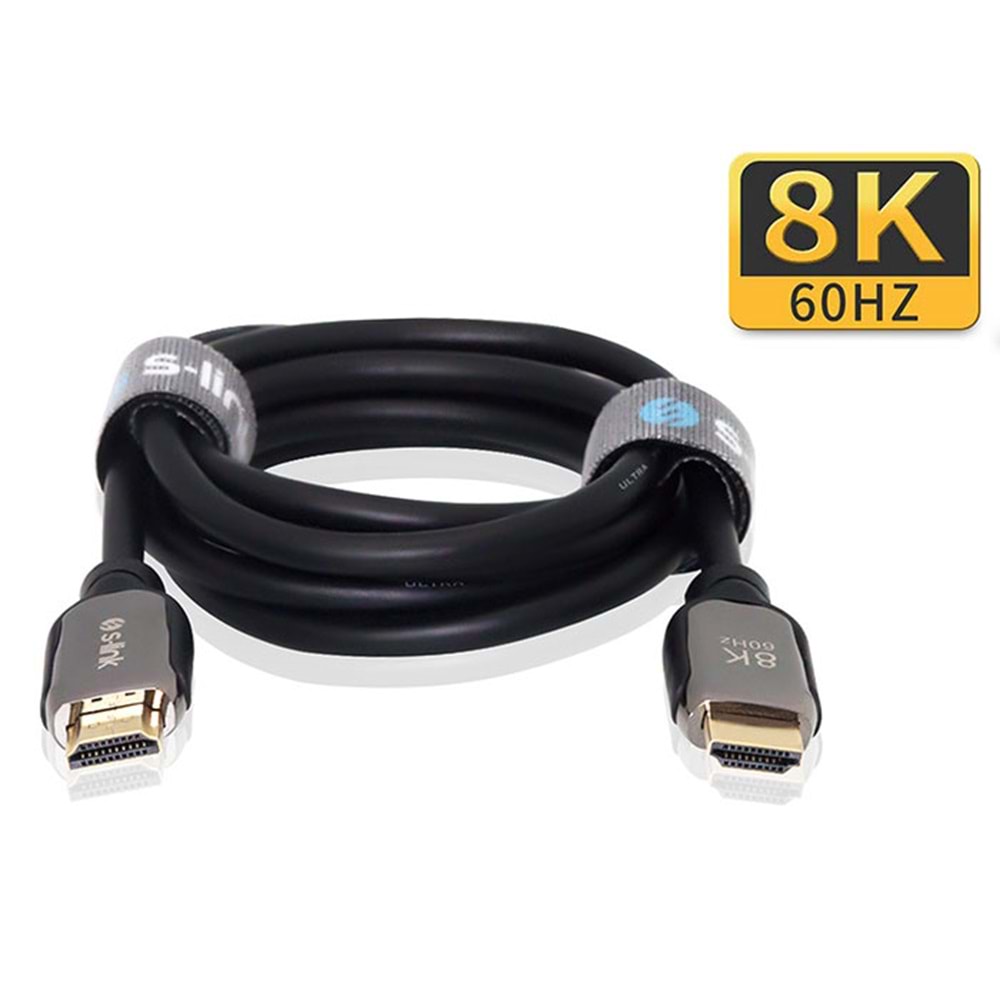 S-link SL-H8K01 1.5 Metre HDMI 2.1 8K Ultra HDR Metal Kılıflı Kablo
