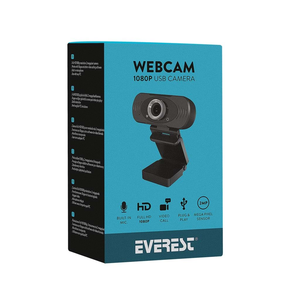 Everest SC-HD03 Full HD 1080P Mikrofonlu Webcam kamera