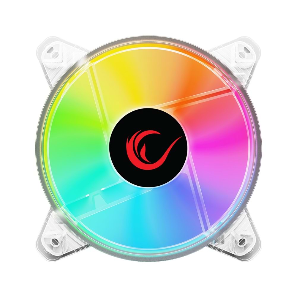 Rampage 6C-121 120mm Molex + 3 Pin Rainbow LED Kasa Fanı Outlet