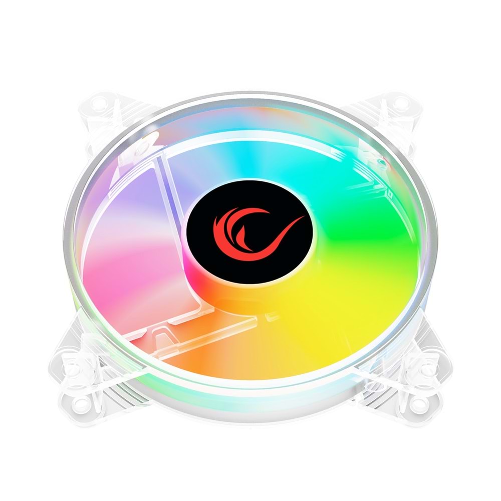 Rampage 6C-121 120mm Molex + 3 Pin Rainbow LED Kasa Fanı Outlet