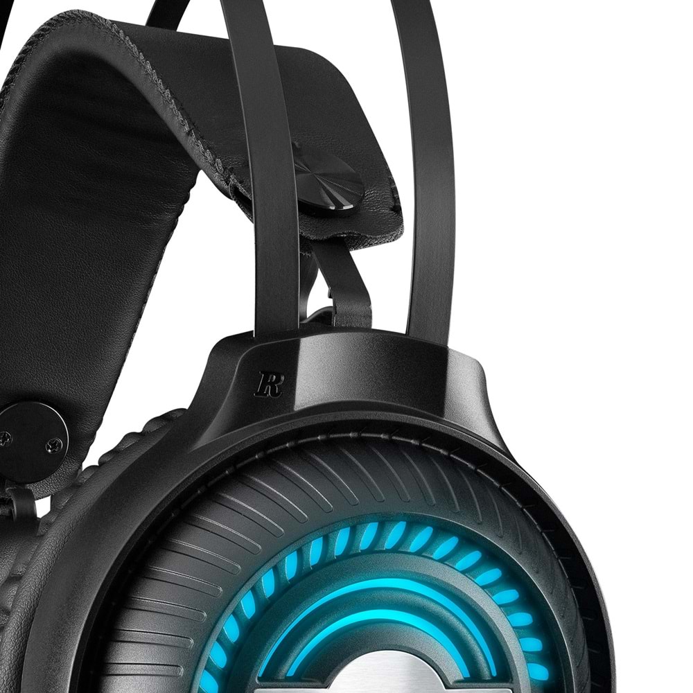 Rampage RM-K29 THUNDER Siyah 3.5mm + USB Mikrofonlu LED Oyuncu Kulaklığı