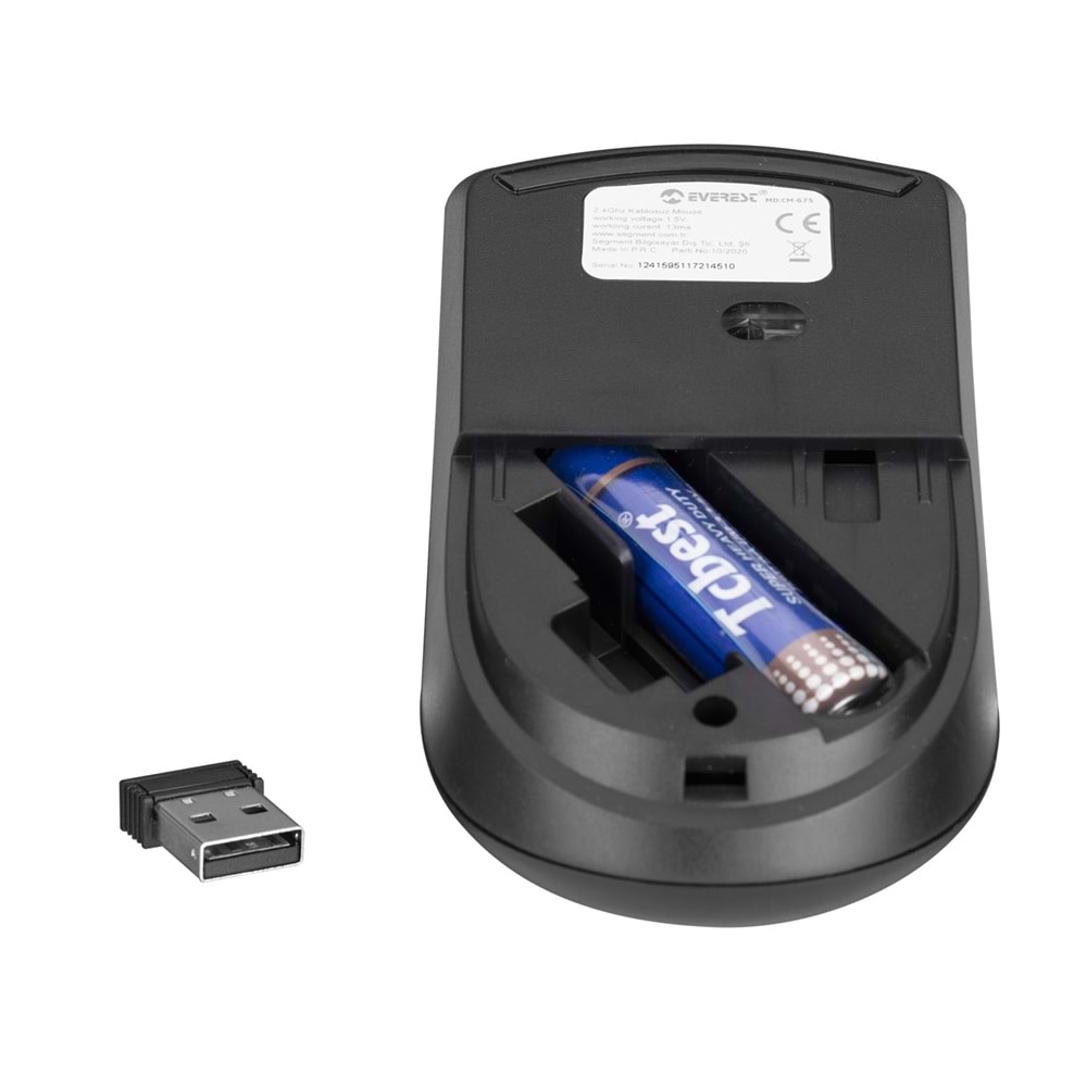 Everest CM-675 2.4GHz 1200 DPI Siyah Optik Kablosuz Mouse