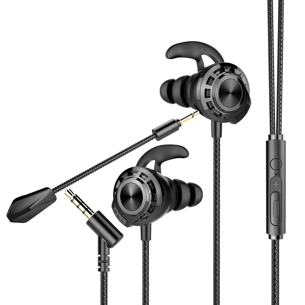Rampage RM-K36 PROUD Siyah 3.5mm Kulak İçi Mikrofonlu Gaming Oyuncu Kulaklığı