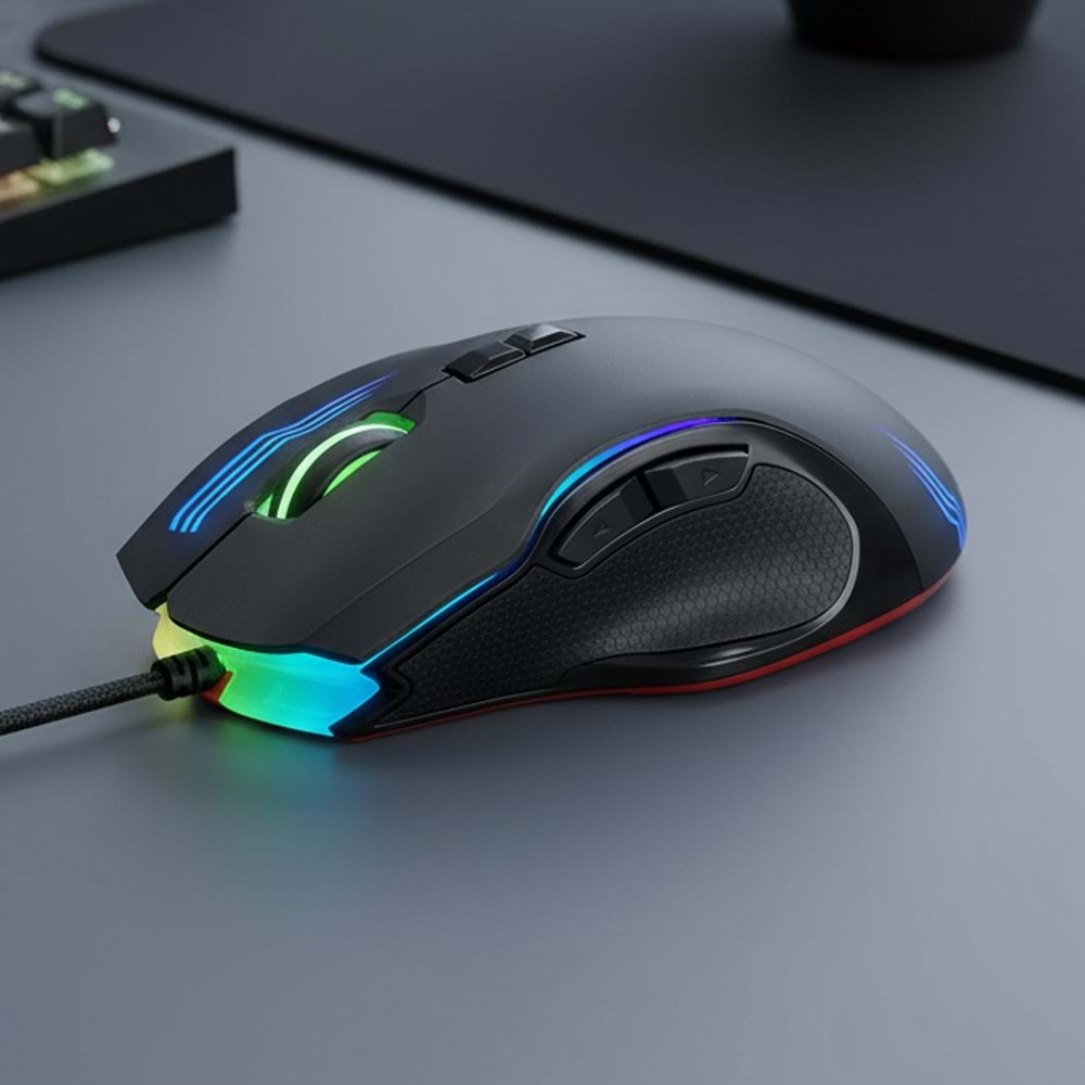 Rampage SMX-G38 CLAW USB 12800 DPI 7 Makro Tuşlu RGB Gaming Oyuncu Mouse