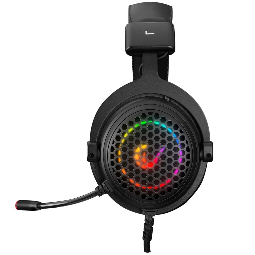 Rampage MAJESTY Siyah RGB LED USB 7.1 Surround Mikrofonlu Oyuncu Kulaklığı