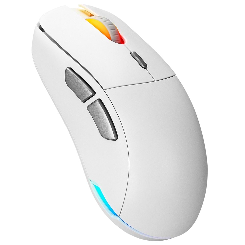 Rampage FURYZ 16000 DPI 1ms 3335 Sensör Kablosuz RGB Gaming Mouse Beyaz