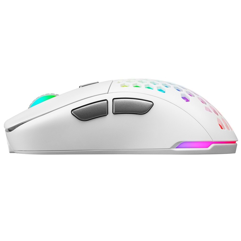 Rampage FURYZ 16000 DPI 1ms 3335 Sensör Kablosuz RGB Gaming Mouse Beyaz