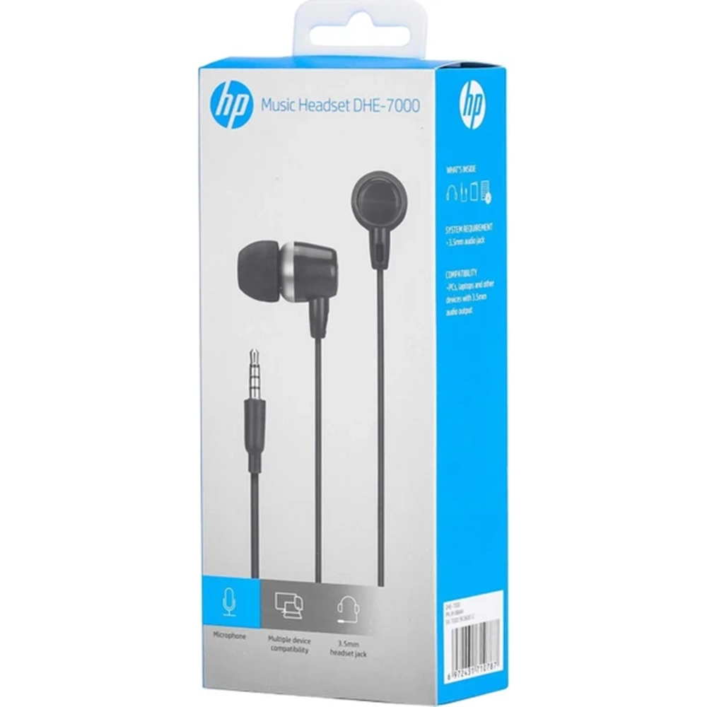 HP DHE-7000 BK Mobil Telefon Uyumlu Siyah Kulakiçi Kulaklık