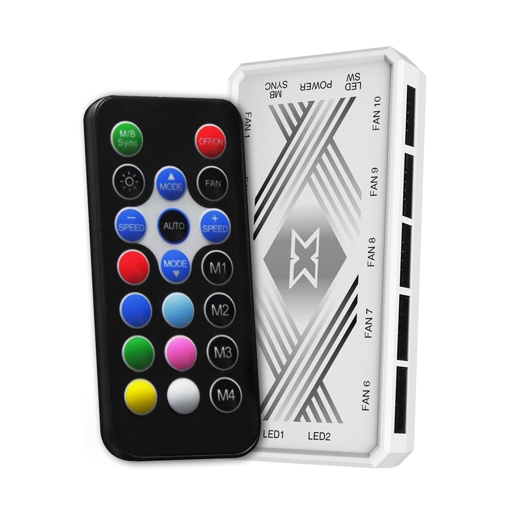 Xigmatek EN46461 GALAXY III ESSENTIAL ARCTIC 3x12cm BX120 ARGB Fan Kontrolcü+Kumanda Beyaz Kasa Fan Kiti