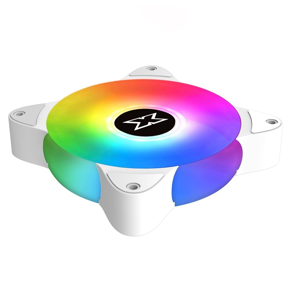 Xigmatek EN46461 GALAXY III ESSENTIAL ARCTIC 3x12cm BX120 ARGB Fan Kontrolcü+Kumanda Beyaz Kasa Fan Kiti