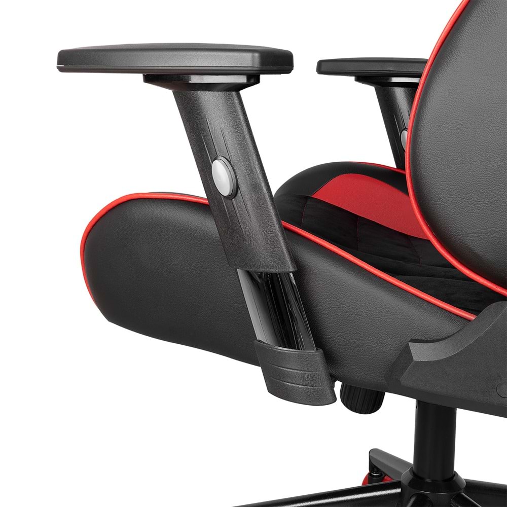 Rampage KL-R9 Alcantara Serisi Üst Seviye Terletmez Kumaş Kırmızı/Siyah Gaming Oyuncu Koltuğu Outlet