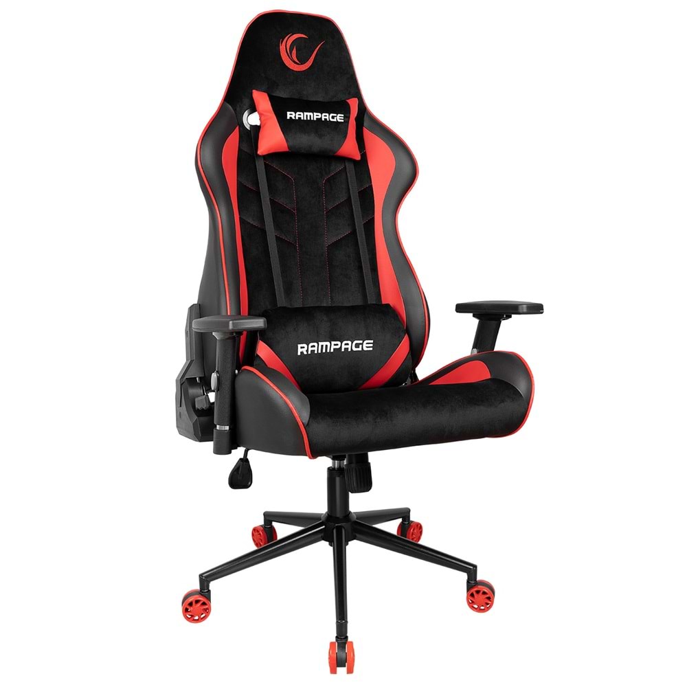 Rampage KL-R9 Alcantara Serisi Üst Seviye Terletmez Kumaş Kırmızı/Siyah Gaming Oyuncu Koltuğu Outlet