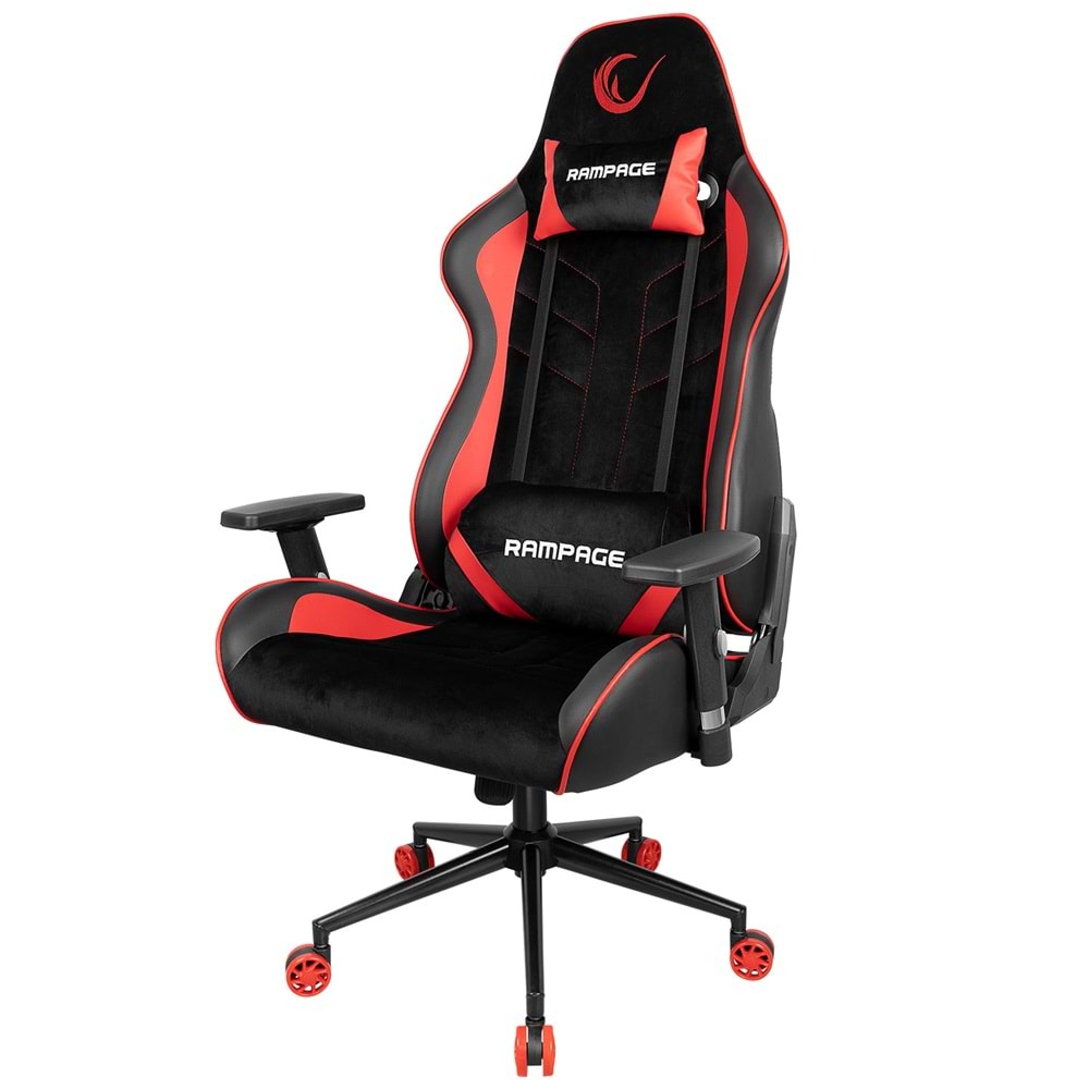 Rampage KL-R9 Alcantara Serisi Üst Seviye Terletmez Kumaş Kırmızı/Siyah Gaming Oyuncu Koltuğu Outlet