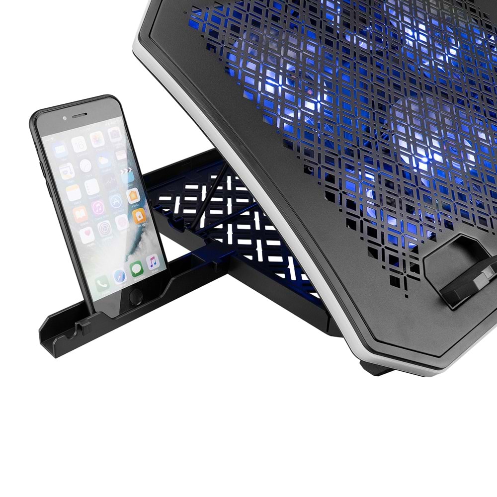 Rampage AD-RC34 METAFOR Siyah 6 Fanlı RGB Işıklı 10-19 Notebook Soğutucu Stand