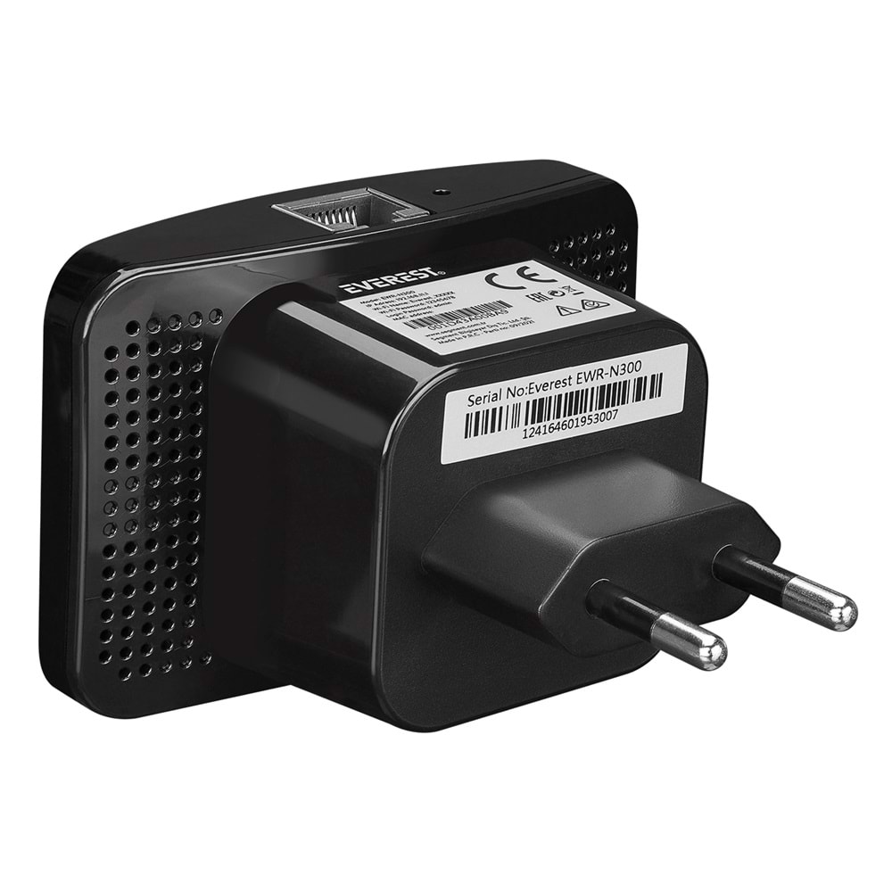 Everest EWR-N300 2.4GHz 300Mbps Repeater + Access Point Wi-Fi Menzil Genişletici