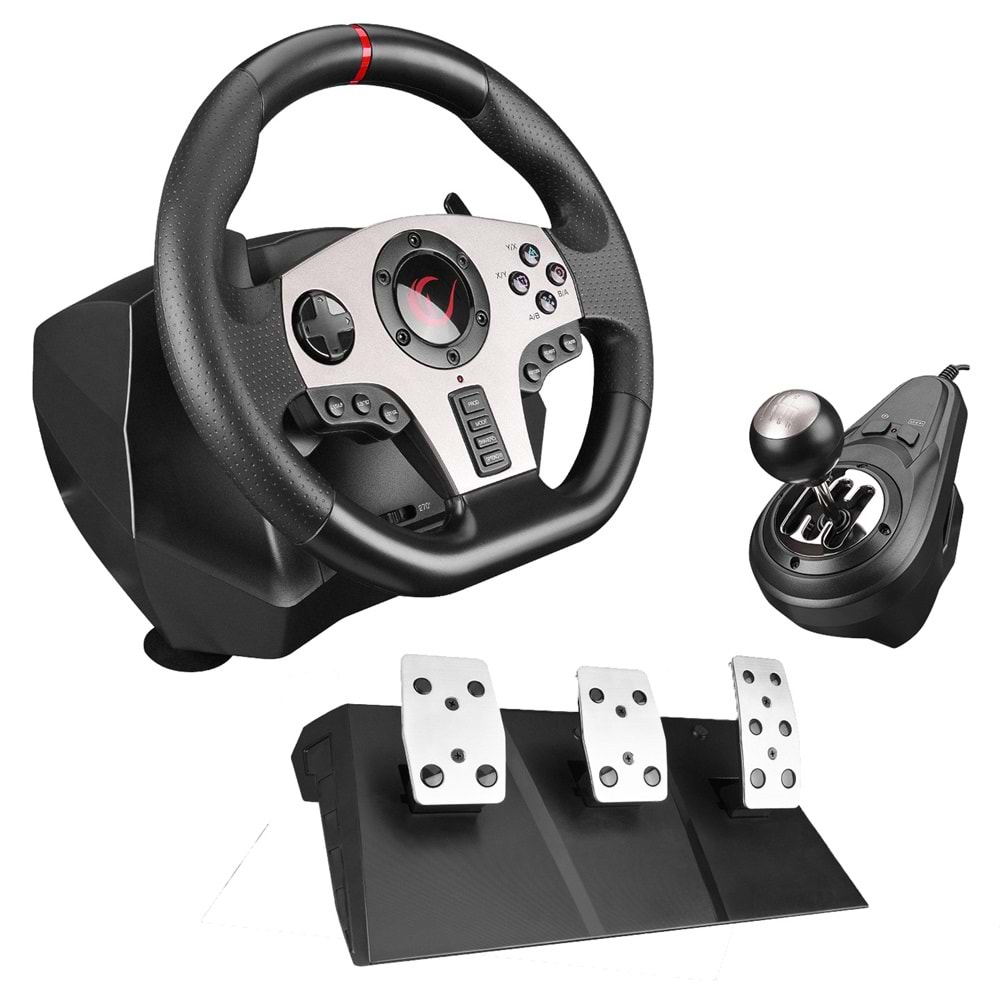 Rampage V902 PS3/PS4/PC/XBOXONE/XBOX360 /SWITCH 3 Pedallı -El Vitesli Gaming Oyuncu Direksiyonu OUTLET