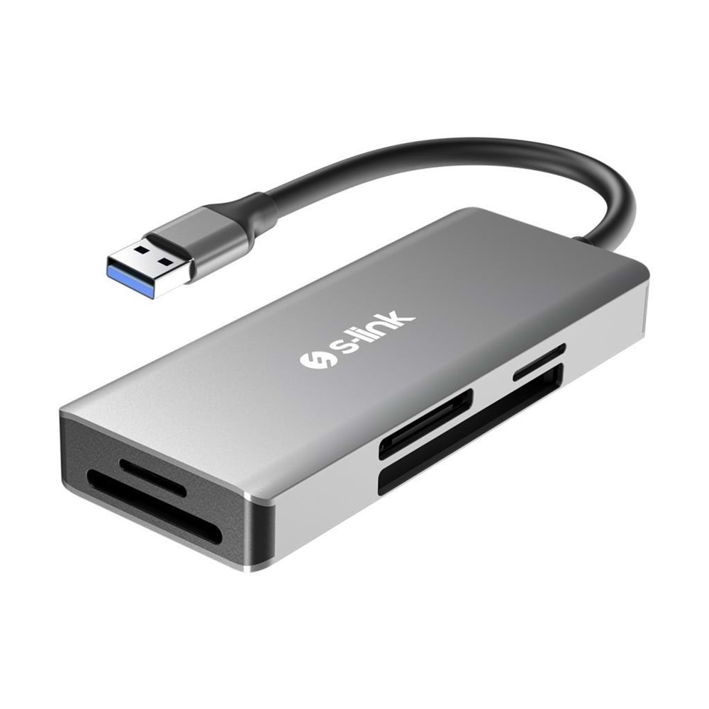 S-link SL-CR51 Type C ve USB3.0 to CF/SD/M2 Ngff/ Micro SD/ MS 5 in 1 Metal Kart Okuyucu