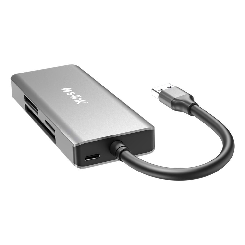 S-link SL-CR51 Type C ve USB3.0 to CF/SD/M2 Ngff/ Micro SD/ MS 5 in 1 Metal Kart Okuyucu