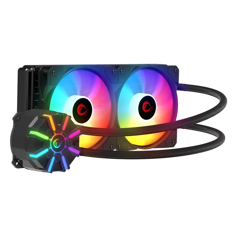 Rampage HELIOS C2 Siyah 240mm Rainbow RGB Sıvı İşlemci Soğutucu AM5 LGA1700