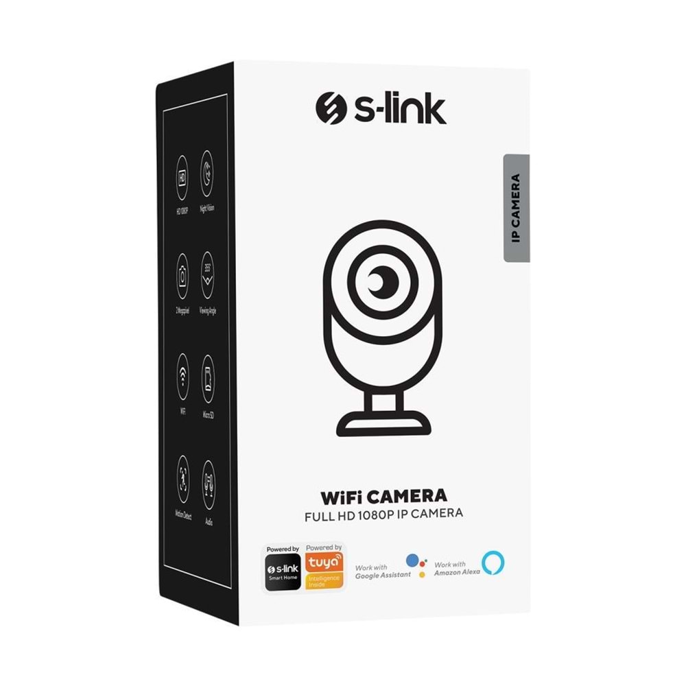 S-Link SL-IND02 2.0 MP HD Lens 3.6mm IP Smart Wifi Network TF Card Güvenlik Kamerası Tuya
