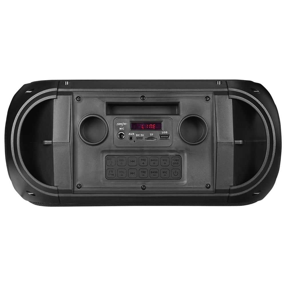 Mikado MD-30KP Rainbow Işıklı Kablosuz Çift Mikrofonlu BT TWS Kolay Taşınabilir Toplantı-Parti Hoparlör Outlet