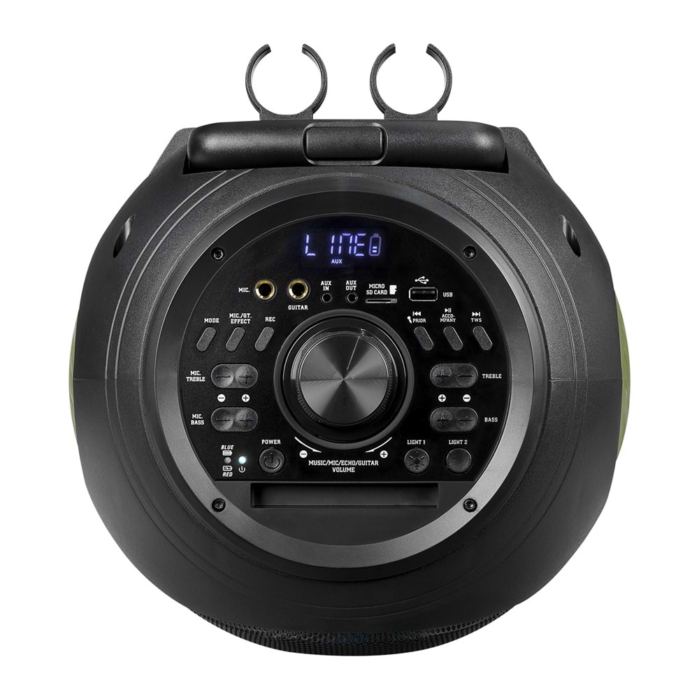 Mikado MD-BT125 100W USB/BT/TF/TWS 2 UHF Kablosuz Mikrofonlu Öğretmen/Toplantı Anfisi Outlet