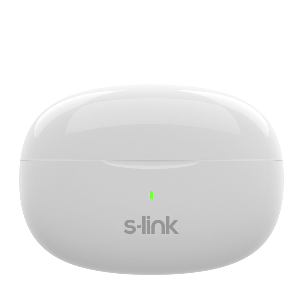 S-Link EARDOPES SL-TWS08 Beyaz 4 Mikrofonlu ENC Dual Mic TWS Bluetooth 5.3 Kablosuz Kulaklık 500mAh Type-C
