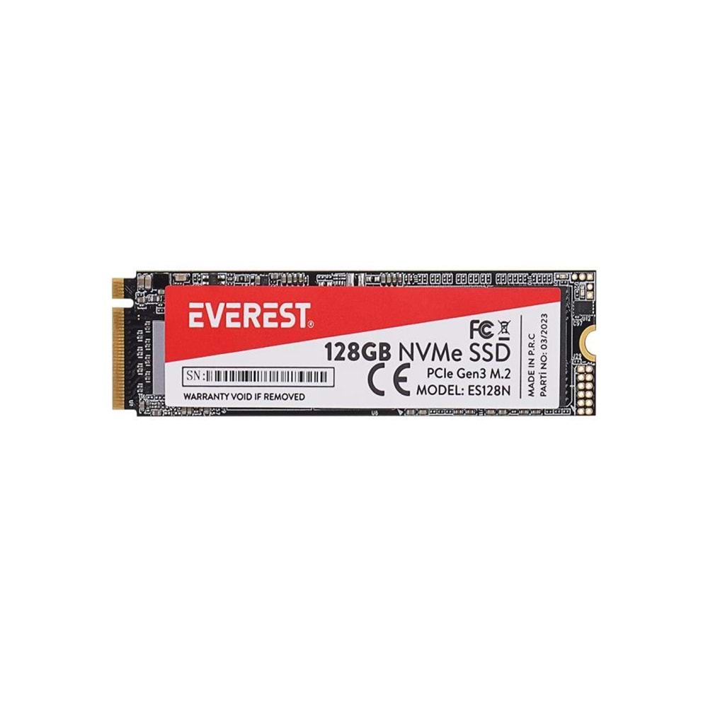 Everest ES128N 128GB 3D NAND Flash 1400MB/1200MB PCIe Gen3 NVMe M.2 SSD (Solid State Drive)
