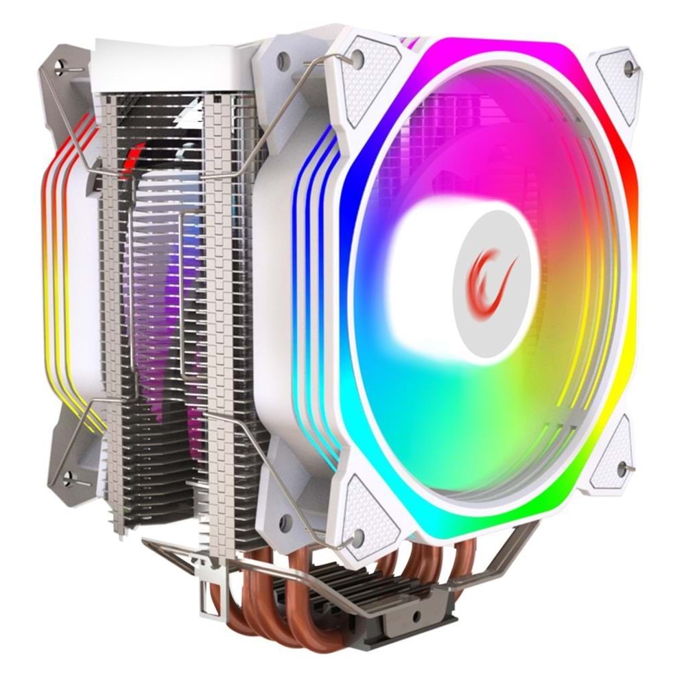 Rampage OCTAGON C60 Beyaz 57CFM 1800RPM 2x12cm ARGB AM5/LGA1700 Uyumlu Hava Soğutmalı CPU Fan