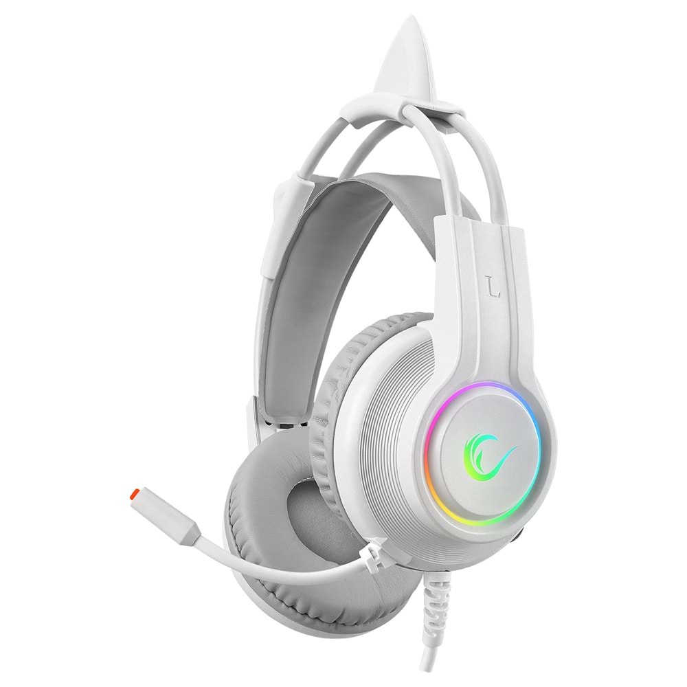 Rampage RM-K91 X-CATTY Beyaz USB 7.1 RGB Mikrofonlu Gaming Oyuncu Kulaklığı