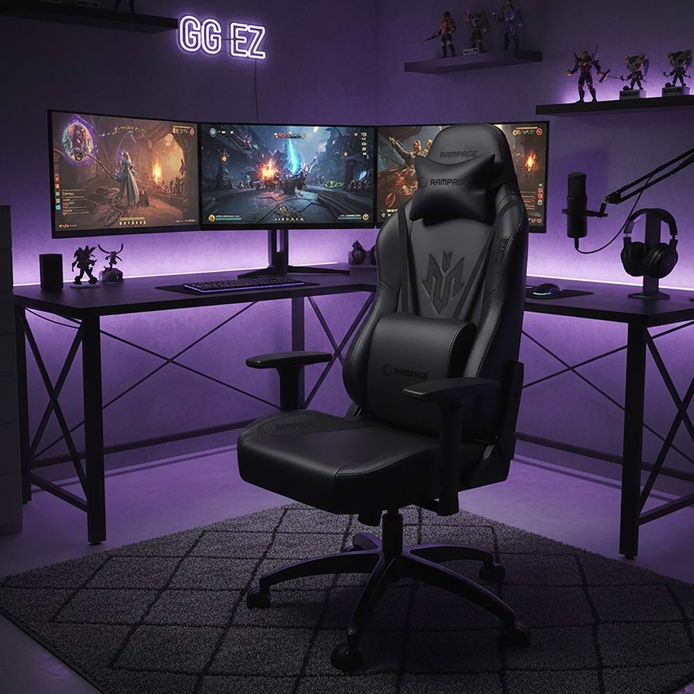Rampage KL-R45 MASSIVE Siyah Oyuncu Koltuğu (OUTLET)