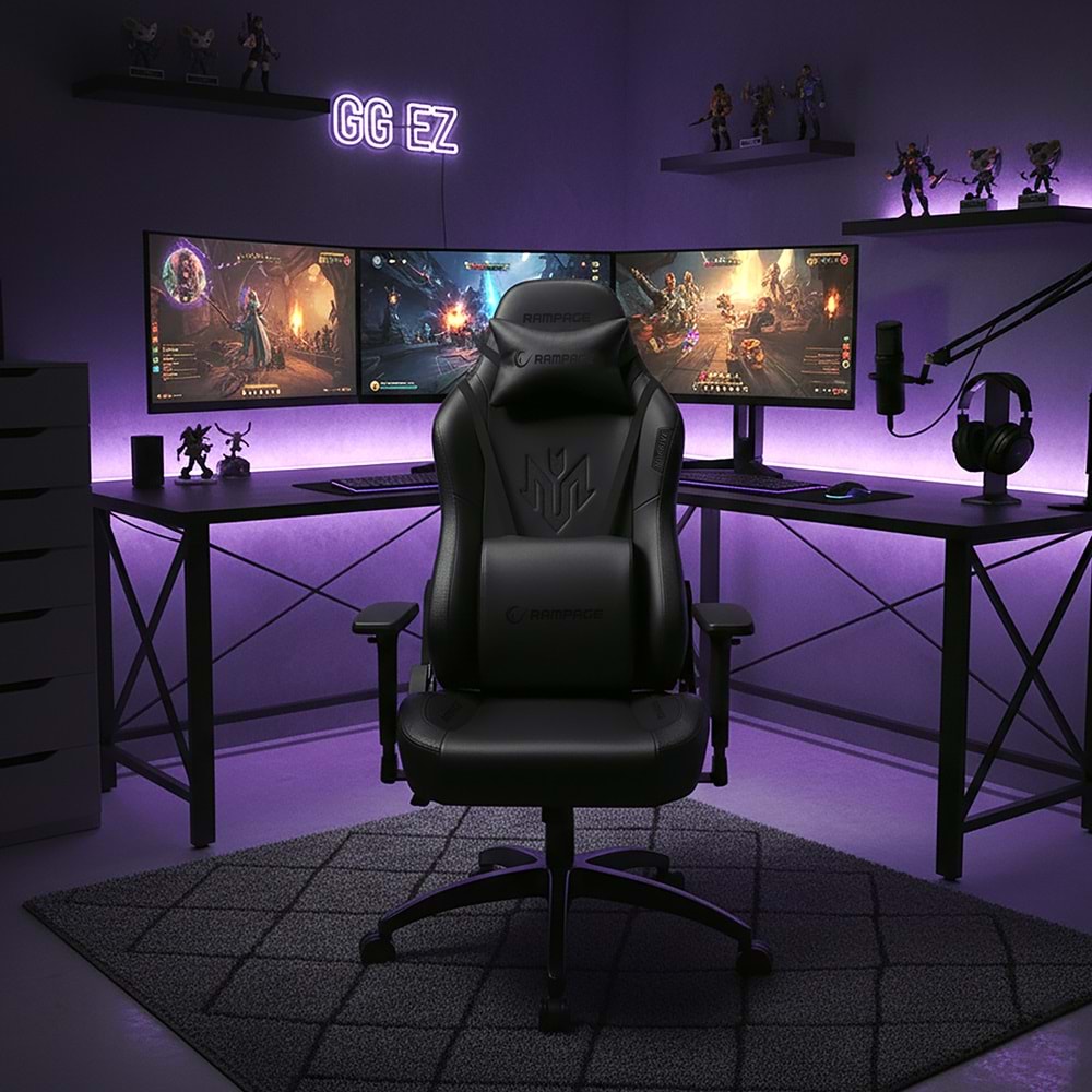 Rampage KL-R45 MASSIVE Siyah Oyuncu Koltuğu (OUTLET)