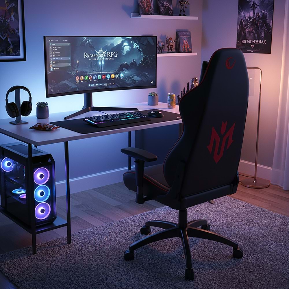 Rampage KL-R45 MASSIVE Kırmızı/Siyah Oyuncu Koltuğu (OUTLET)